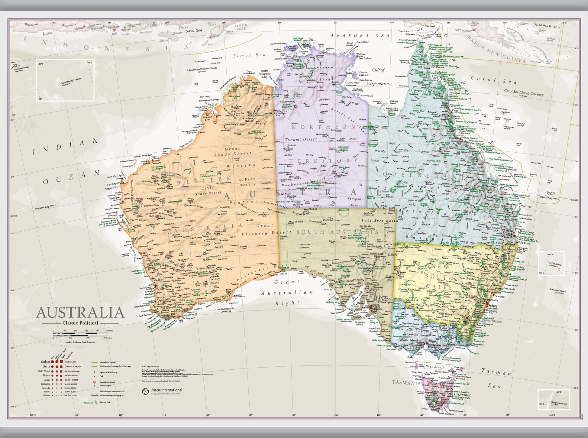 CM01750_M_LAMHB - Australia Classic Wall Map