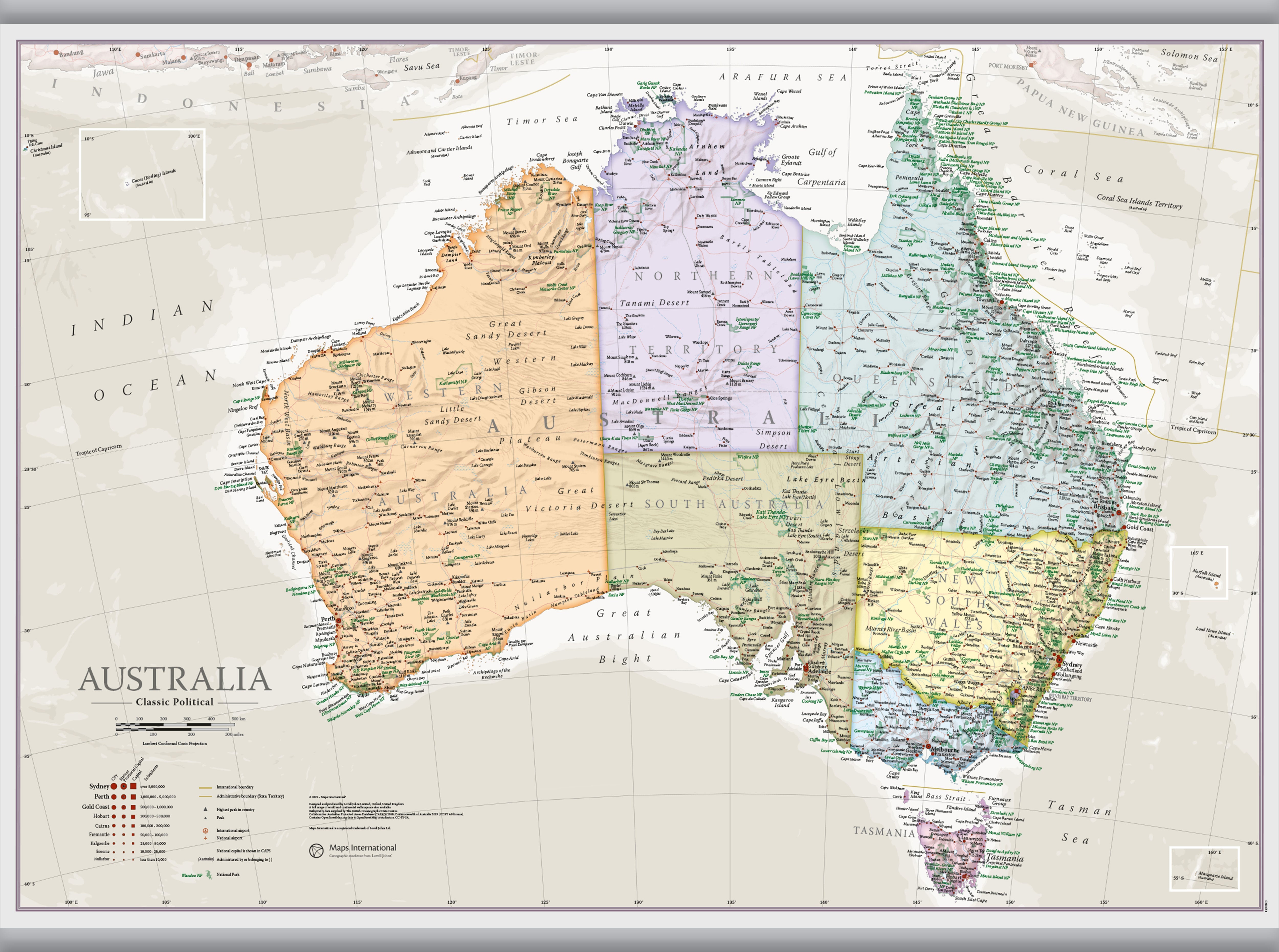 CM01750_M_LAMHB - Australia Classic Wall Map