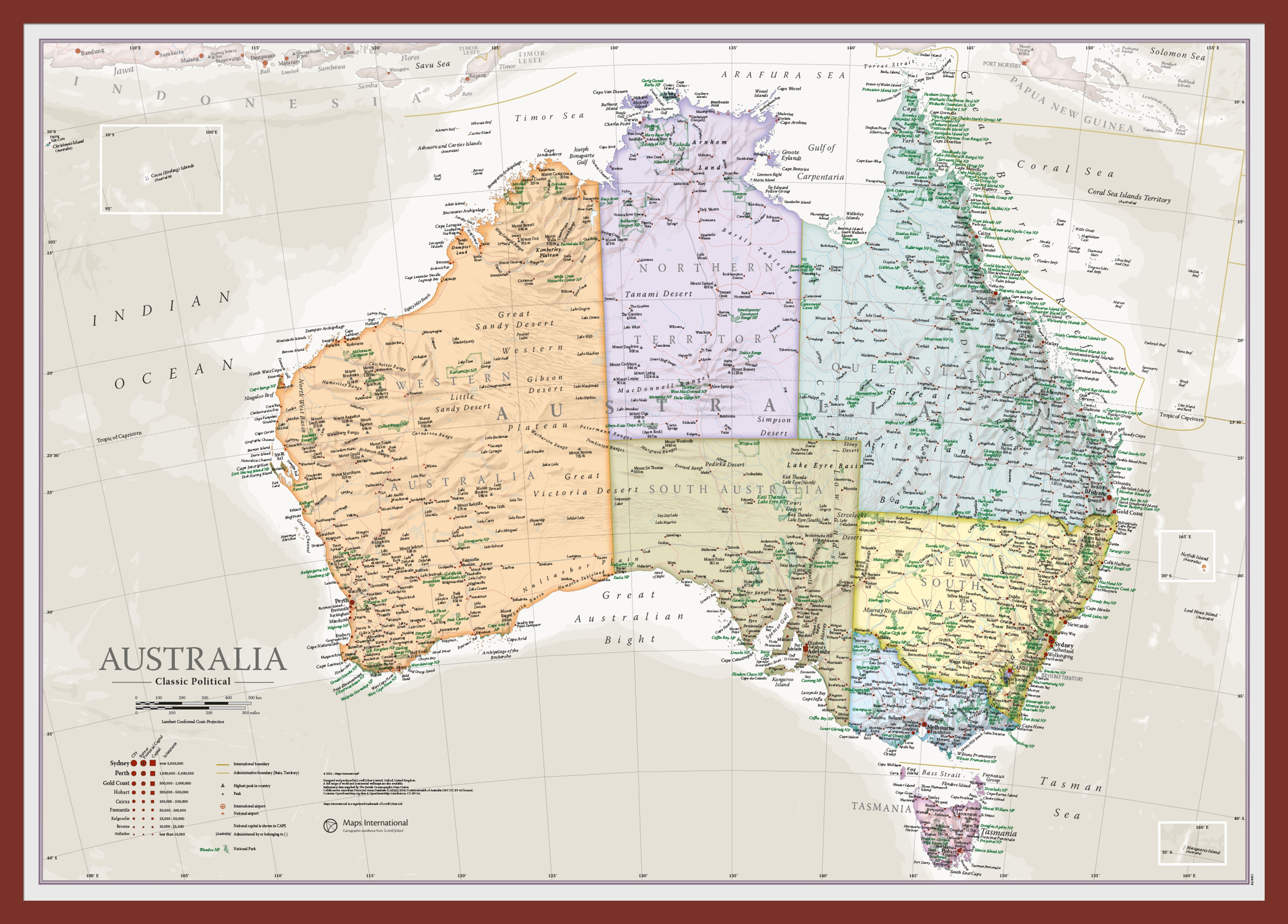CM01750_M_PINOK - Australia Classic Wall Map
