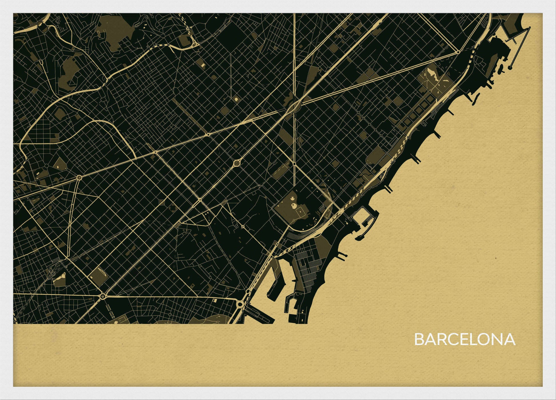 LS01568_3_WDWHI - Barcelona City Street Map Print Straw