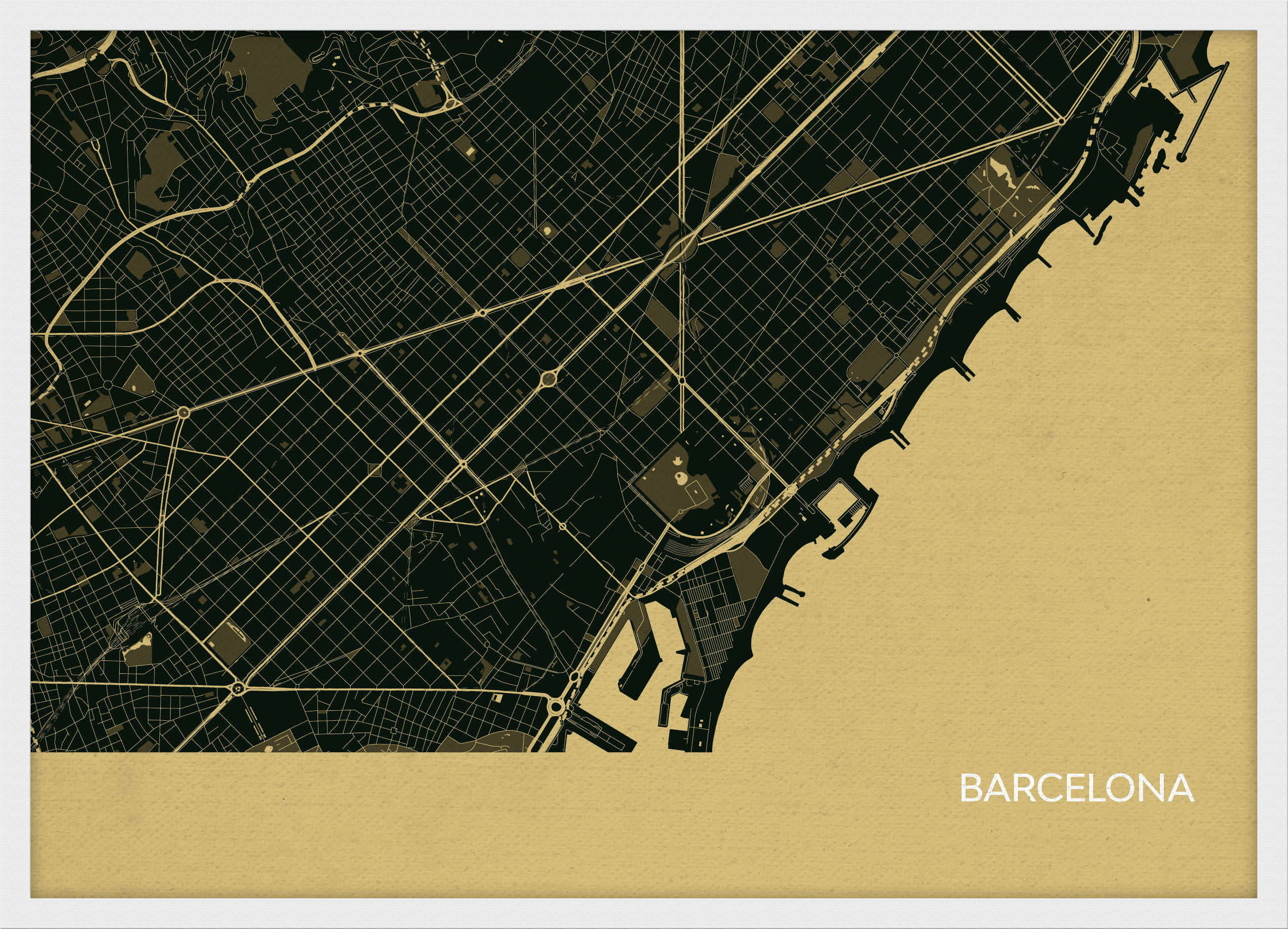 LS01568_3_WDWHI - Barcelona City Street Map Print Straw