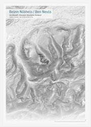 UK01747_3_WDWHI - A3 Ben Nevis Topographic Contour Map Print
