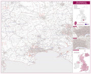 UK00763_L_PAPER - Bournemouth Postcode Sector Map