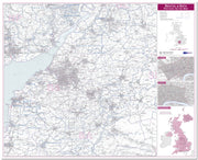 UK00765_L_LMBRD - Bristol and Bath Postcode Sector Map