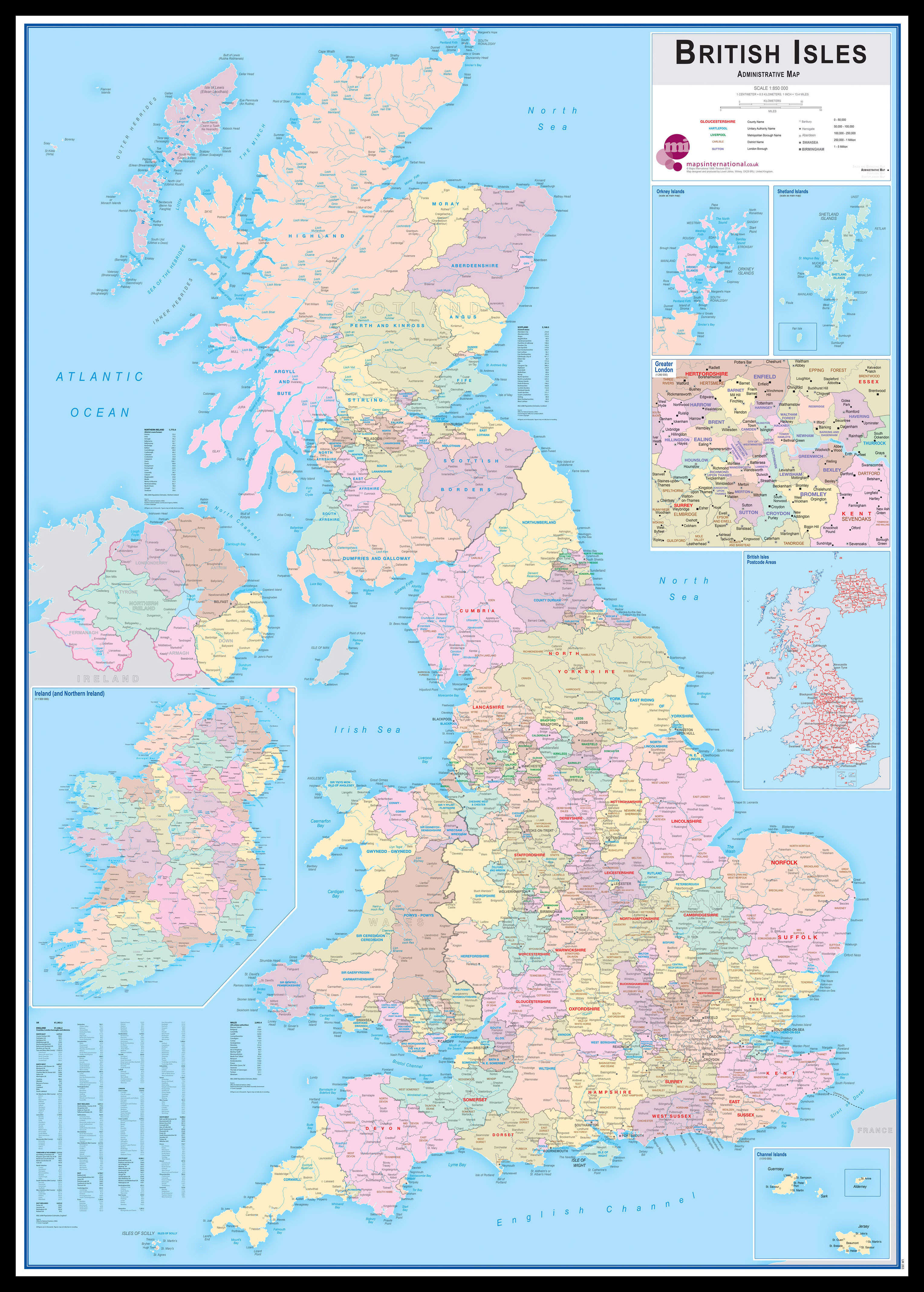 UK00263_L_LBDBL - British Isles Administrative Map