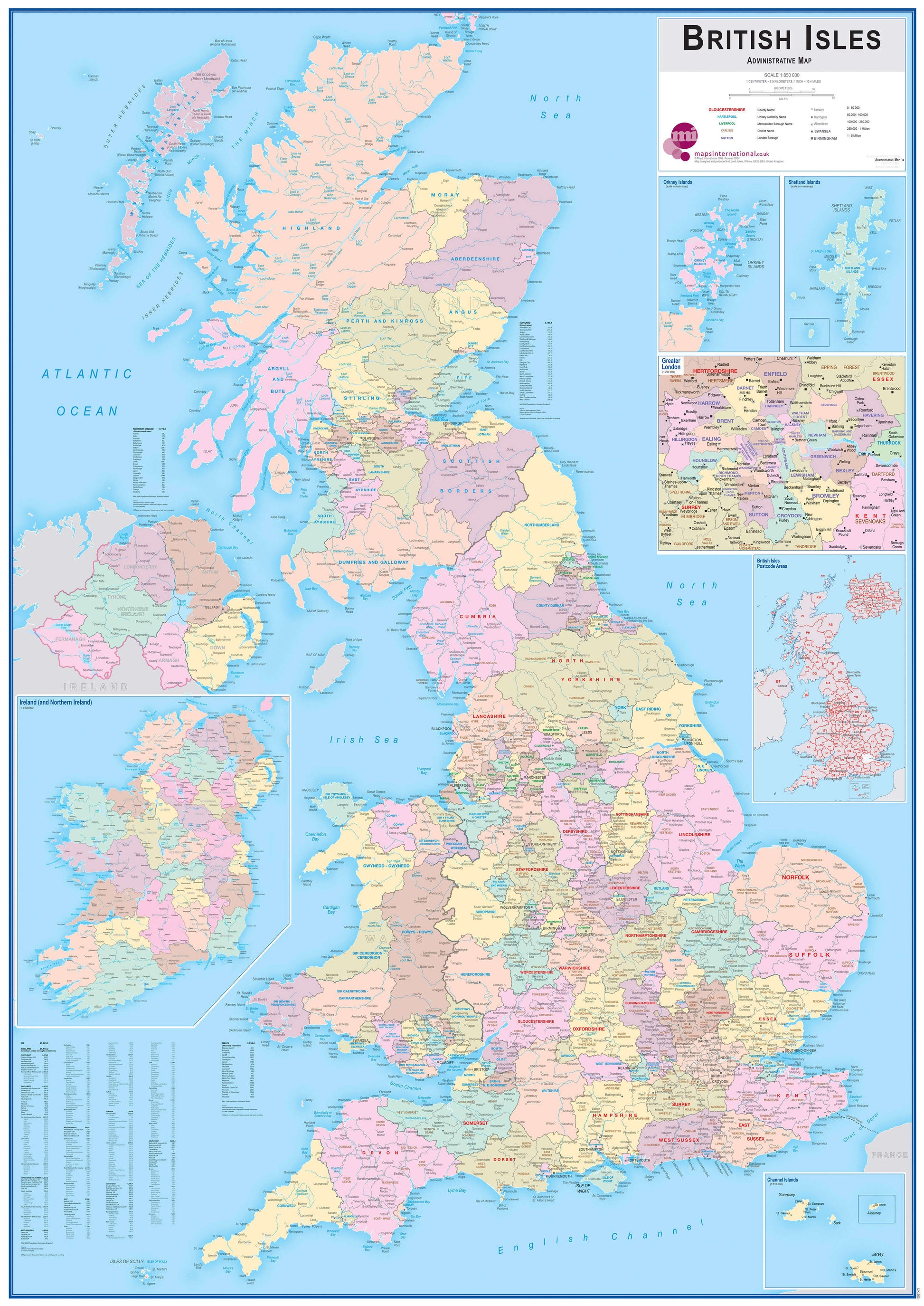 UK00263_H_CANRL - British Isles Administrative Map