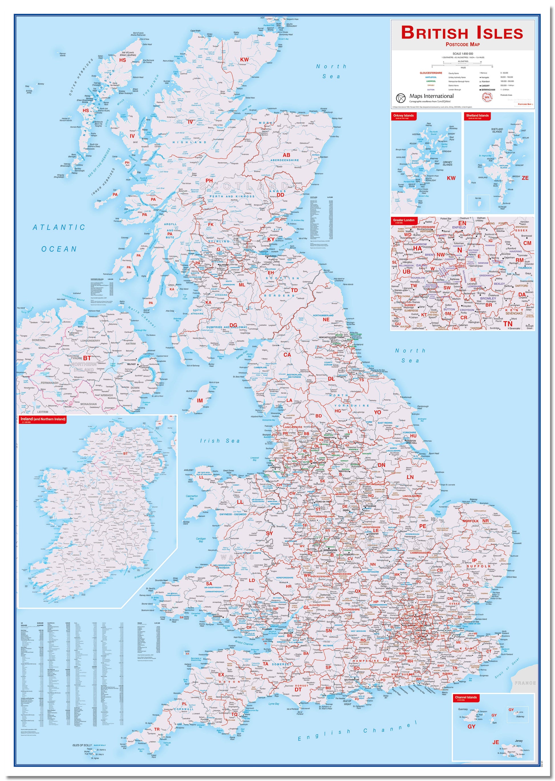 UK00264_H_LMBRD - British Isles Postcode Map