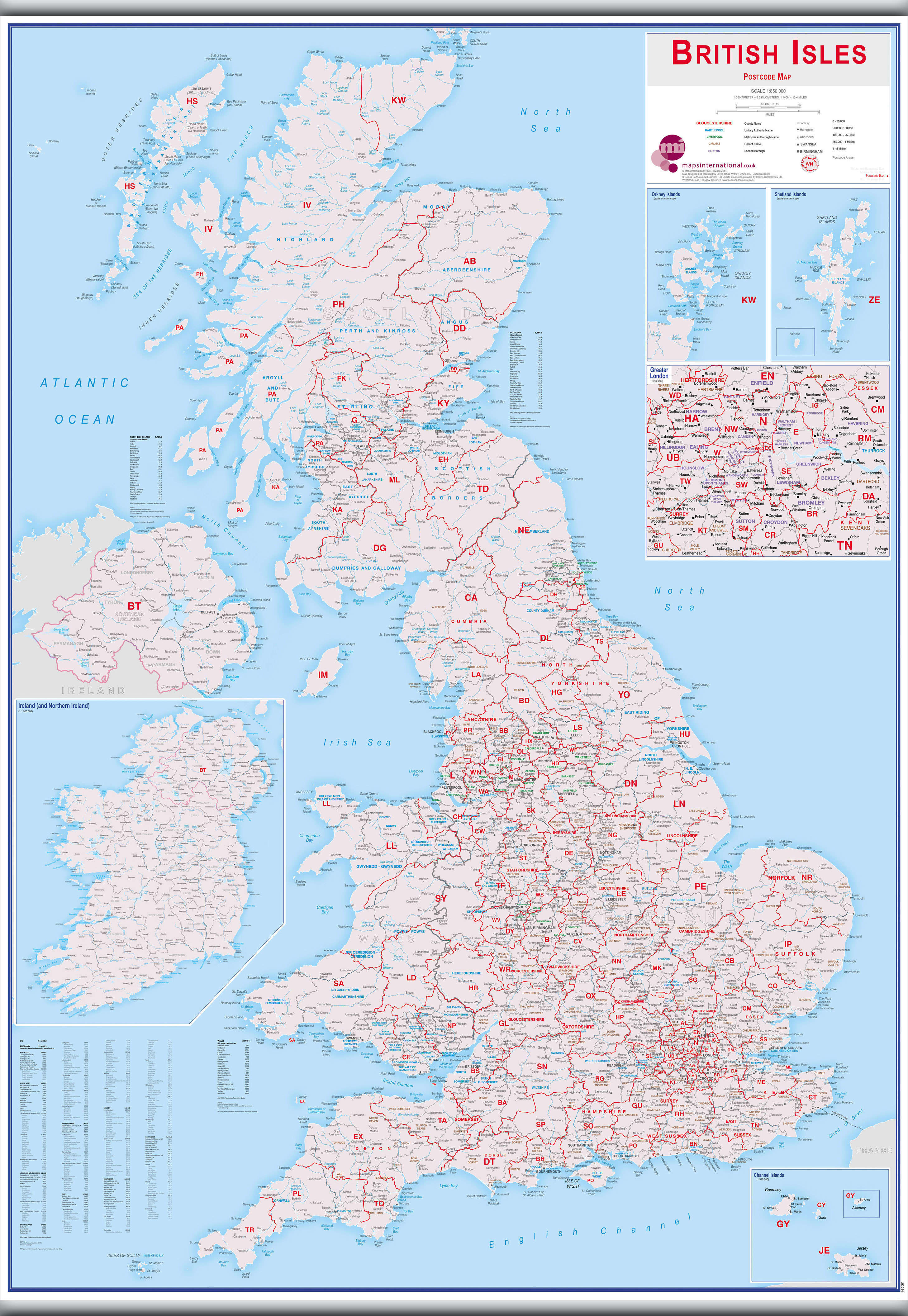 UK00264_L_CANHB - British Isles Postcode Map