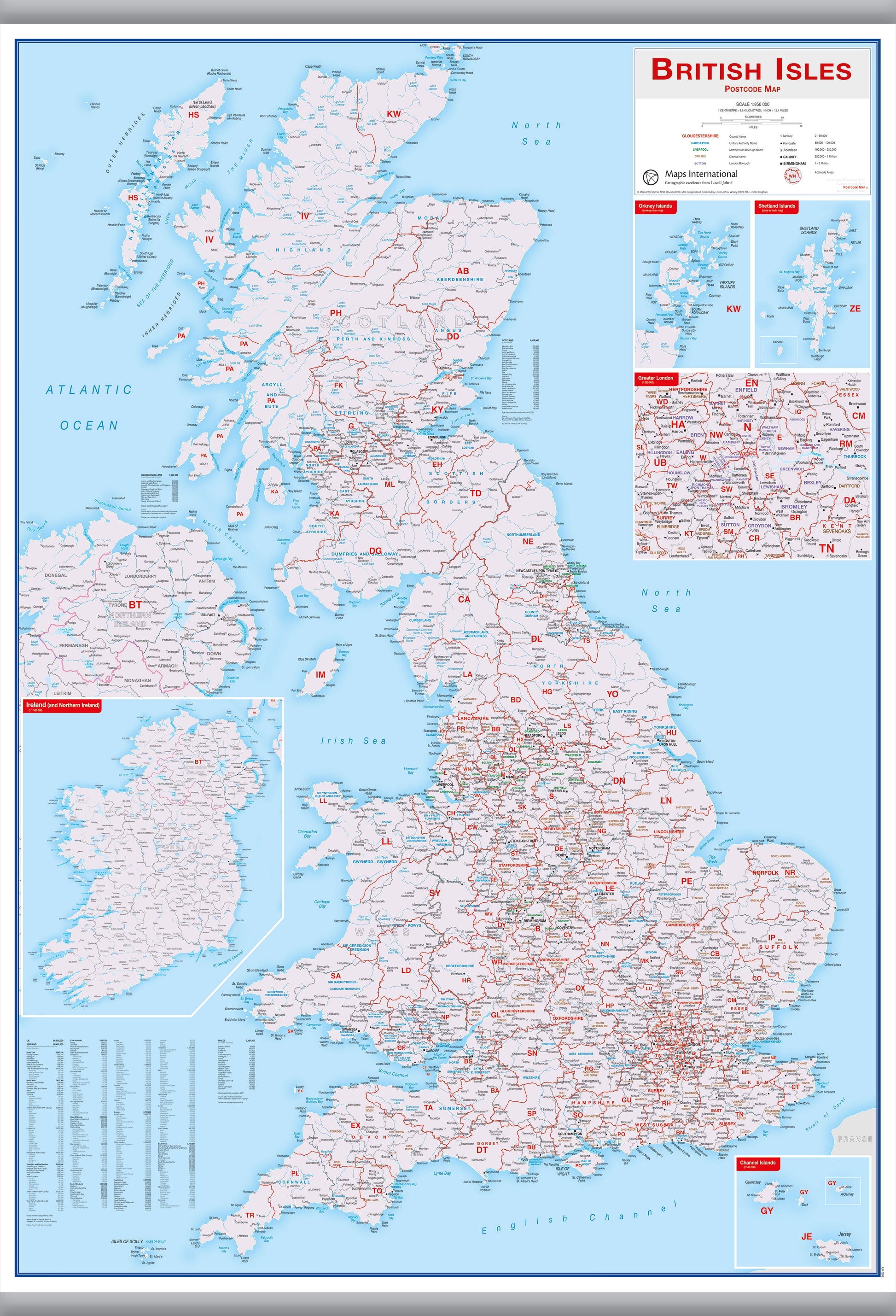 UK00264_H_LAMHB - British Isles Postcode Map