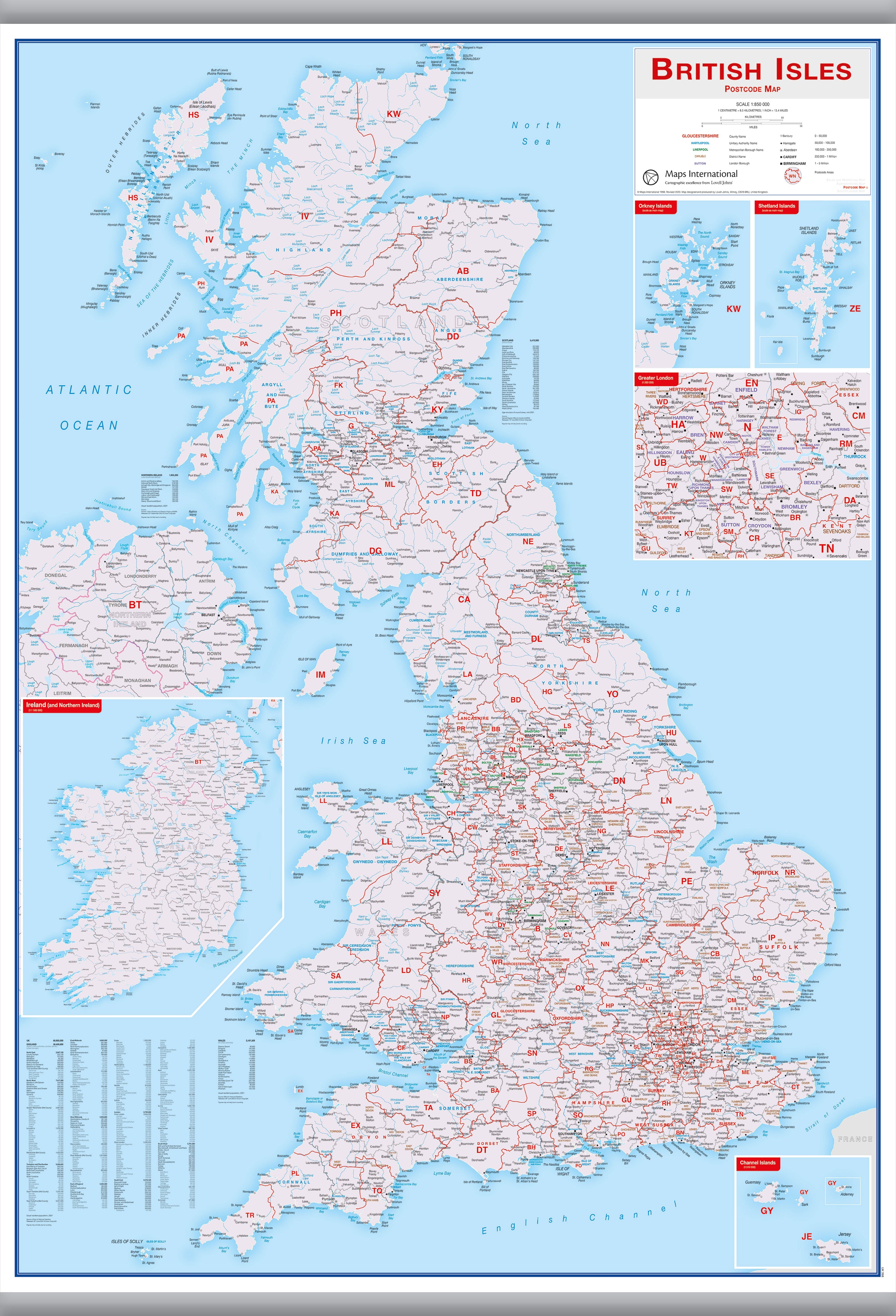 UK00264_L_LAMHB - British Isles Postcode Map
