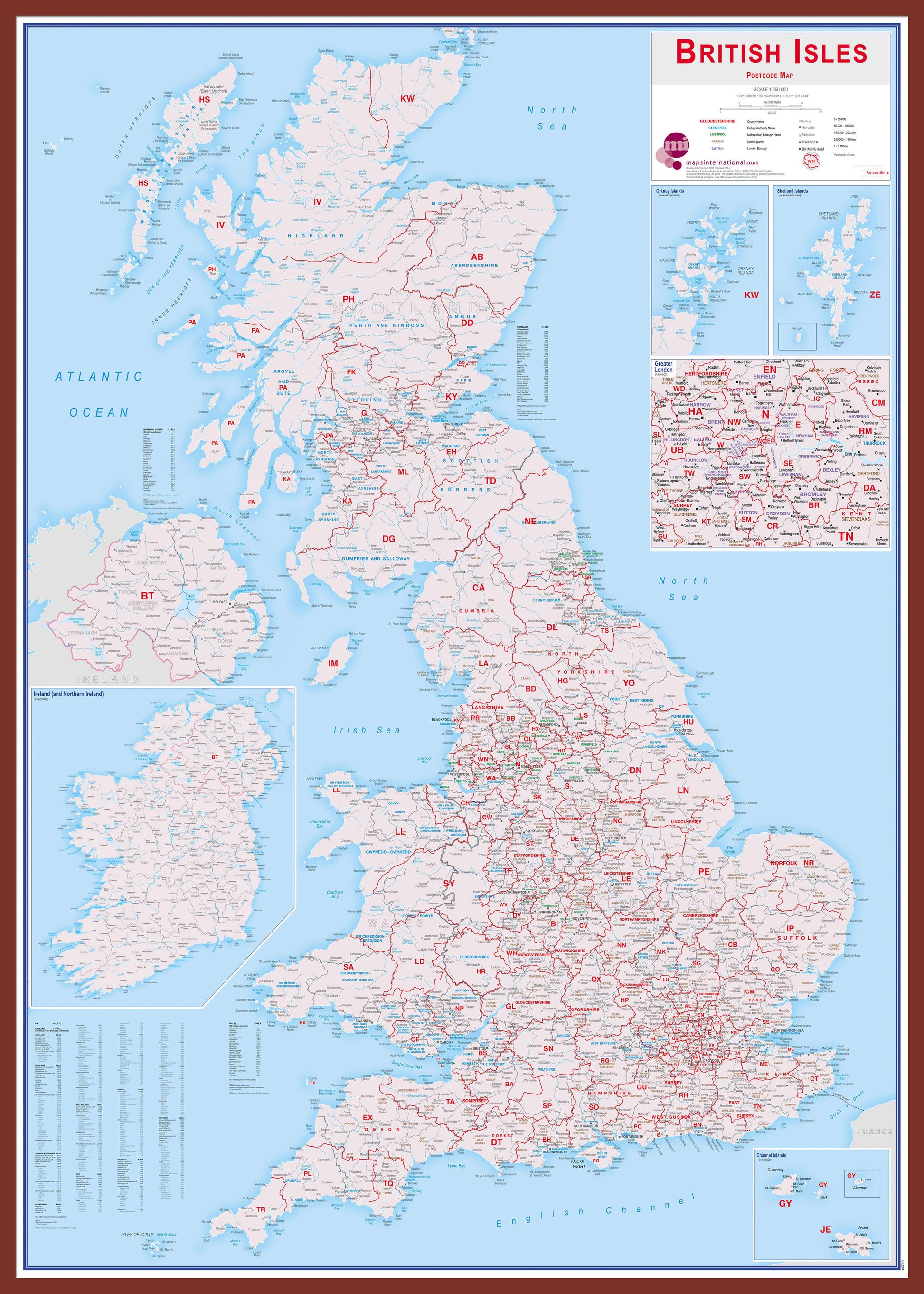 UK00264_H_LBDOK - British Isles Postcode Map