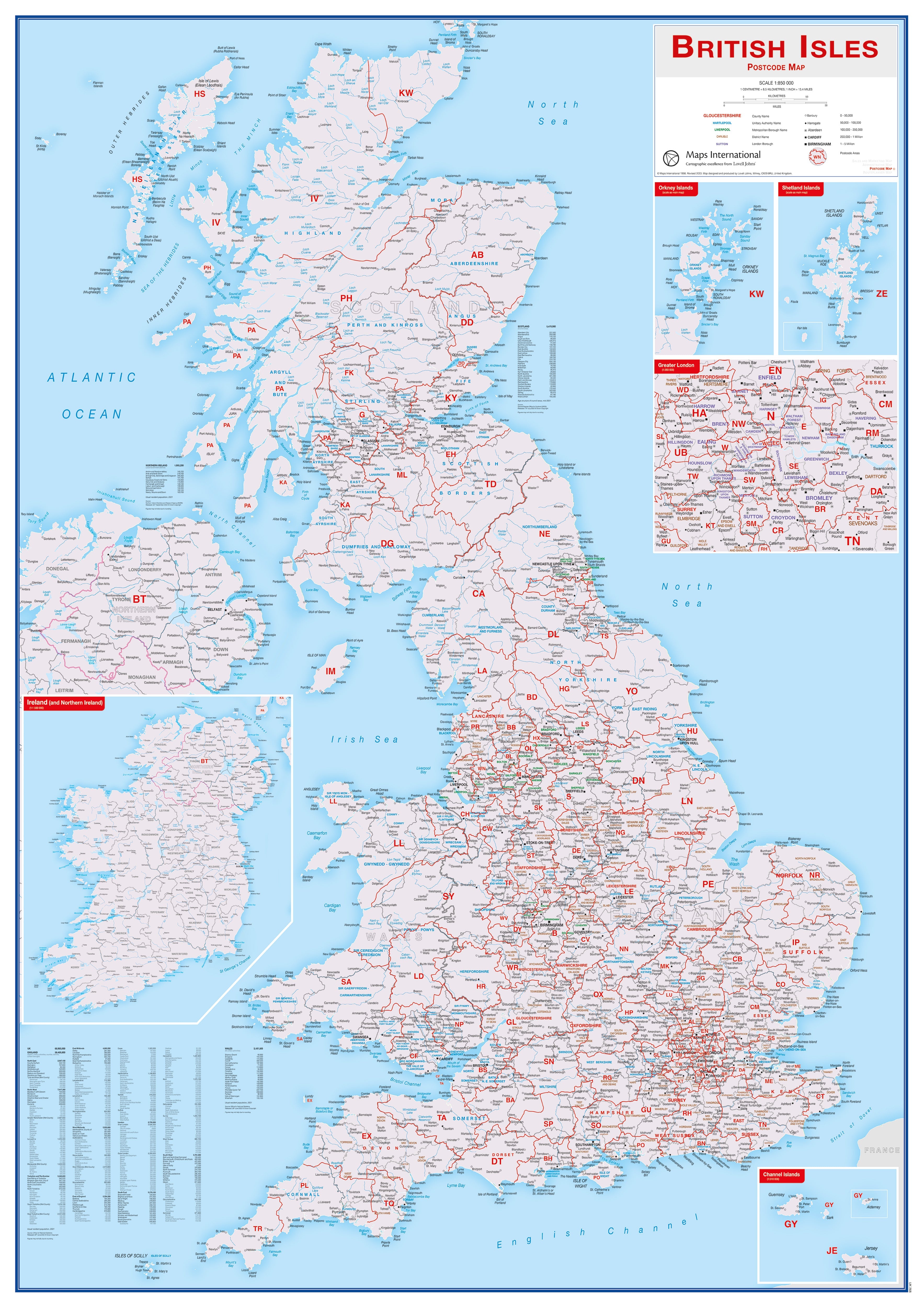 UK00264_H_LAMIN - British Isles Postcode Map