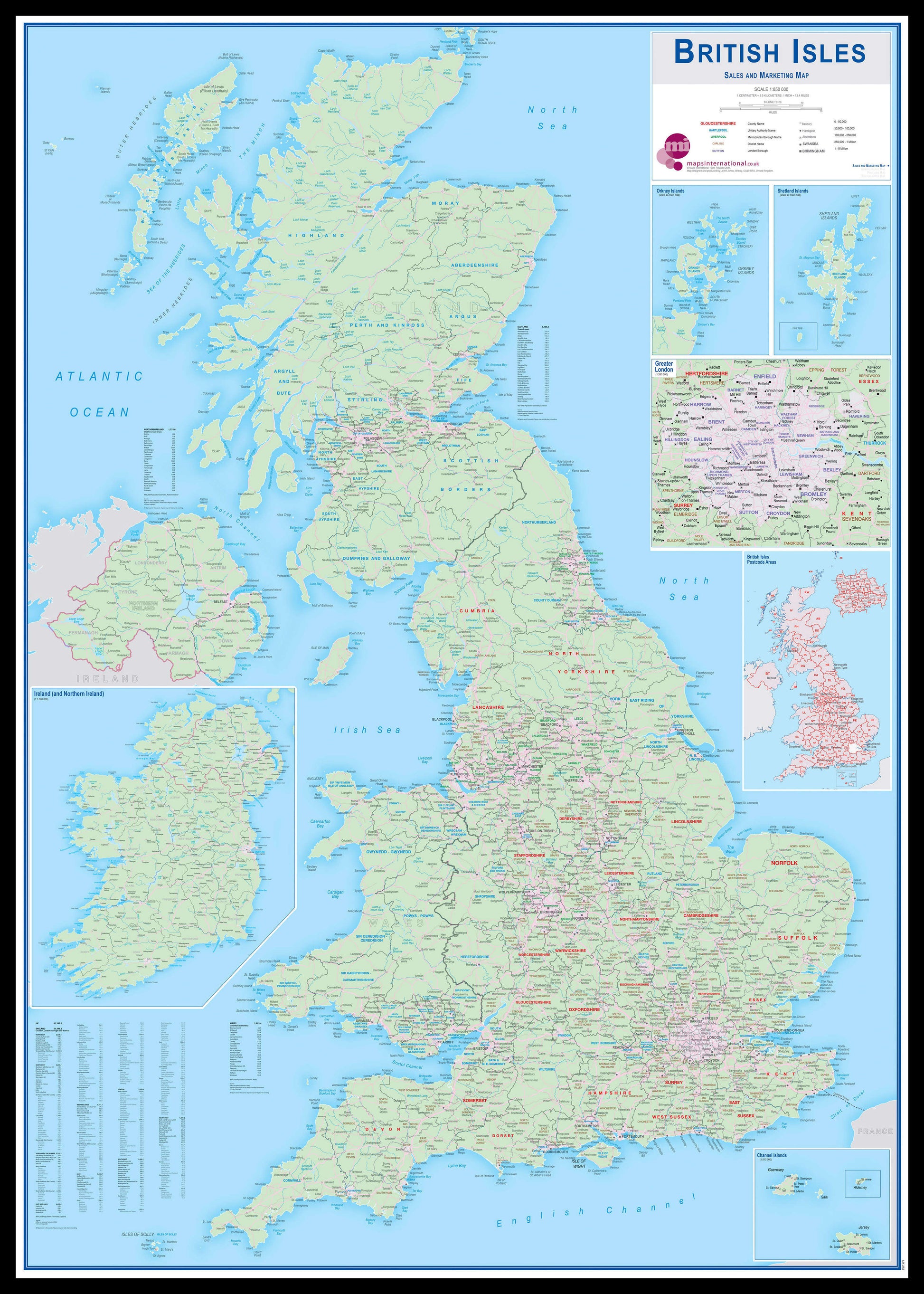UK00262_L_LBDBL - British Isles Sales and Marketing Map