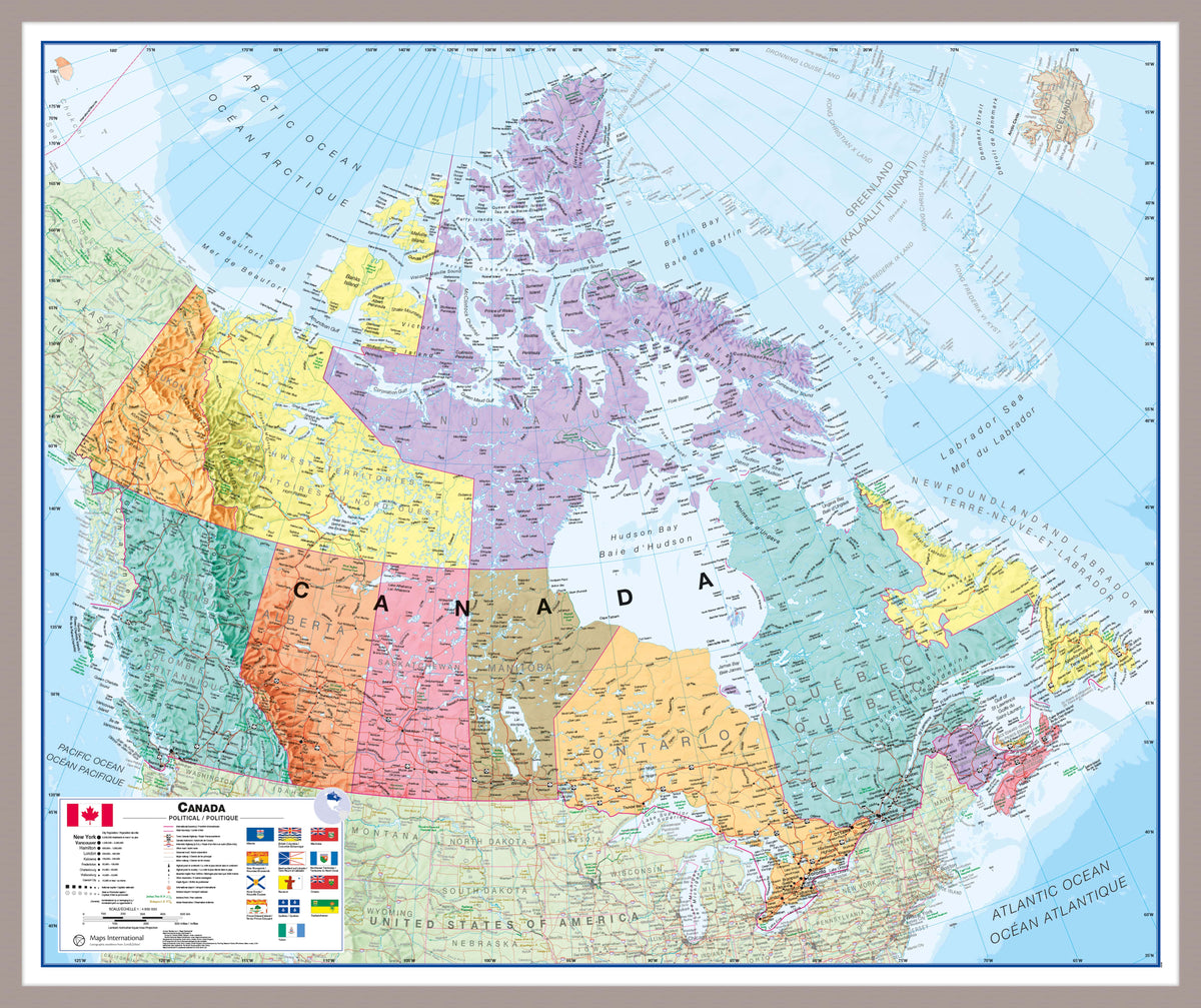 CM00404_H_LBDAL - Canada Wall Map Political