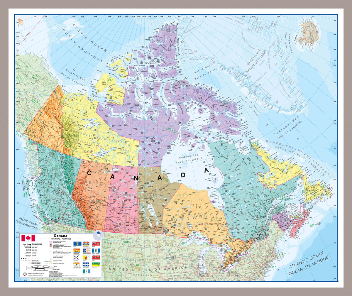CM00404_S_MGFAL - Canada Wall Map Political