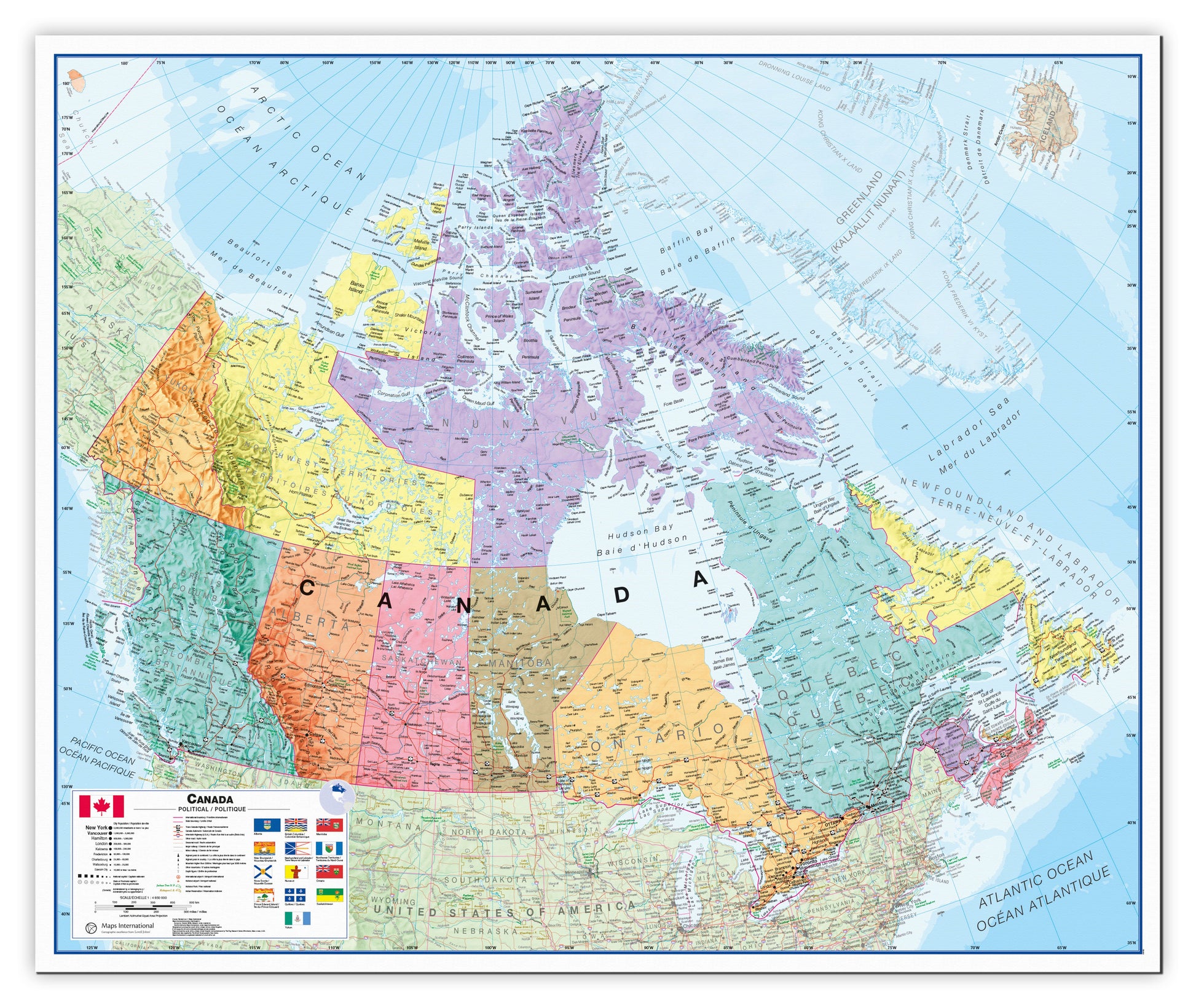 CM00404_L_CANVA - Canada Wall Map Political