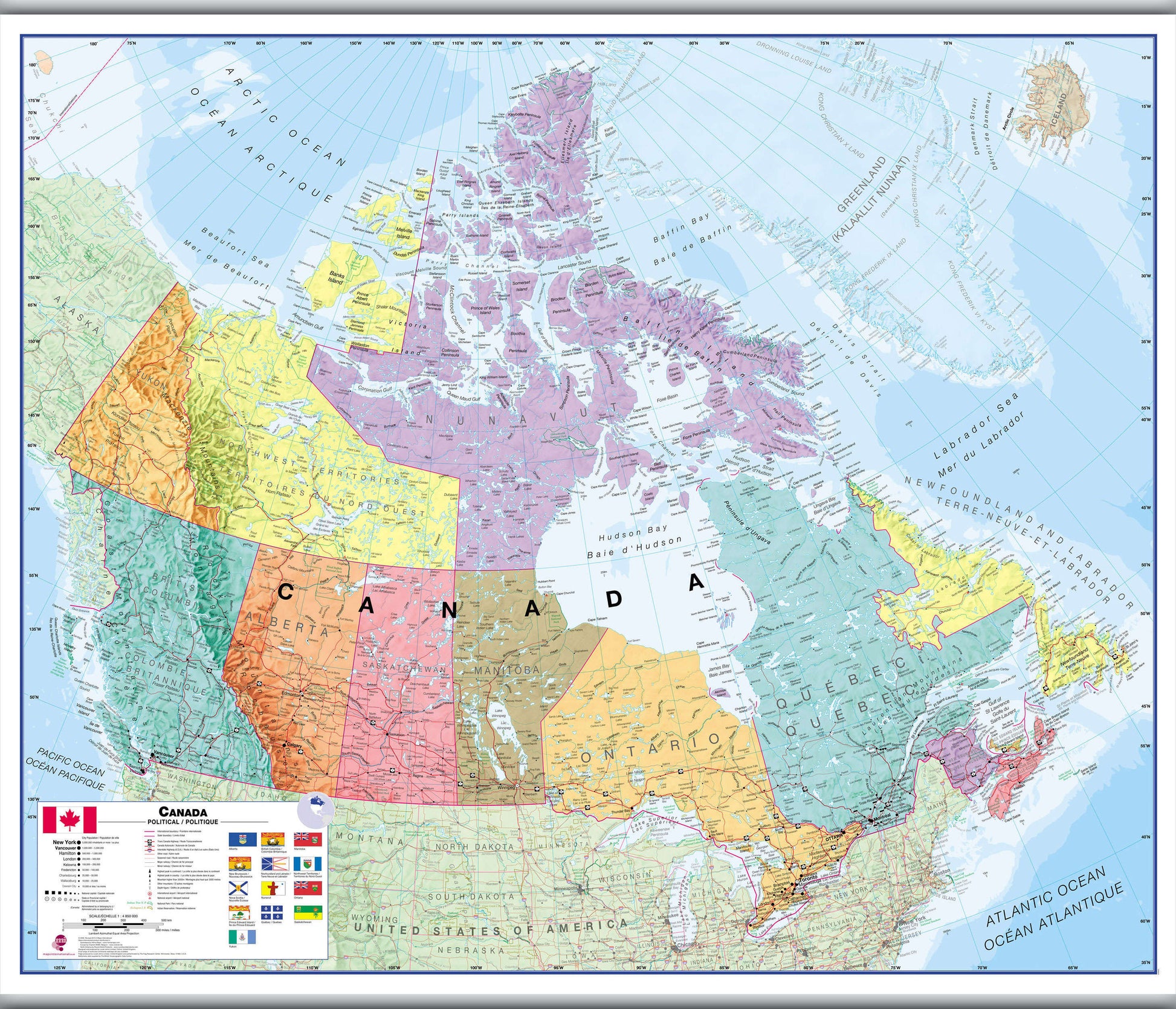 CM00404_L_CANHB - Canada Wall Map Political