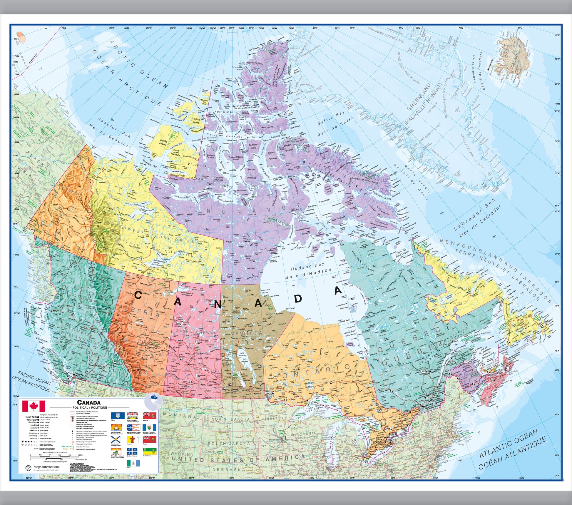 CM00404_H_LAMHB - Canada Wall Map Political