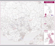 UK00767_L_LAMHB - Cardiff and Swansea Postcode Sector Map