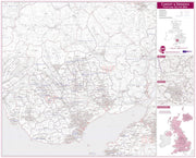 UK00767_L_PAPER - Cardiff and Swansea Postcode Sector Map