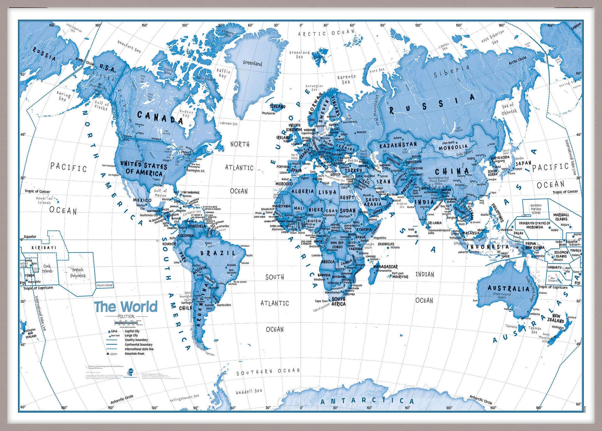 WM01228_H_LBDAL - Children's Art Map of the World Blue