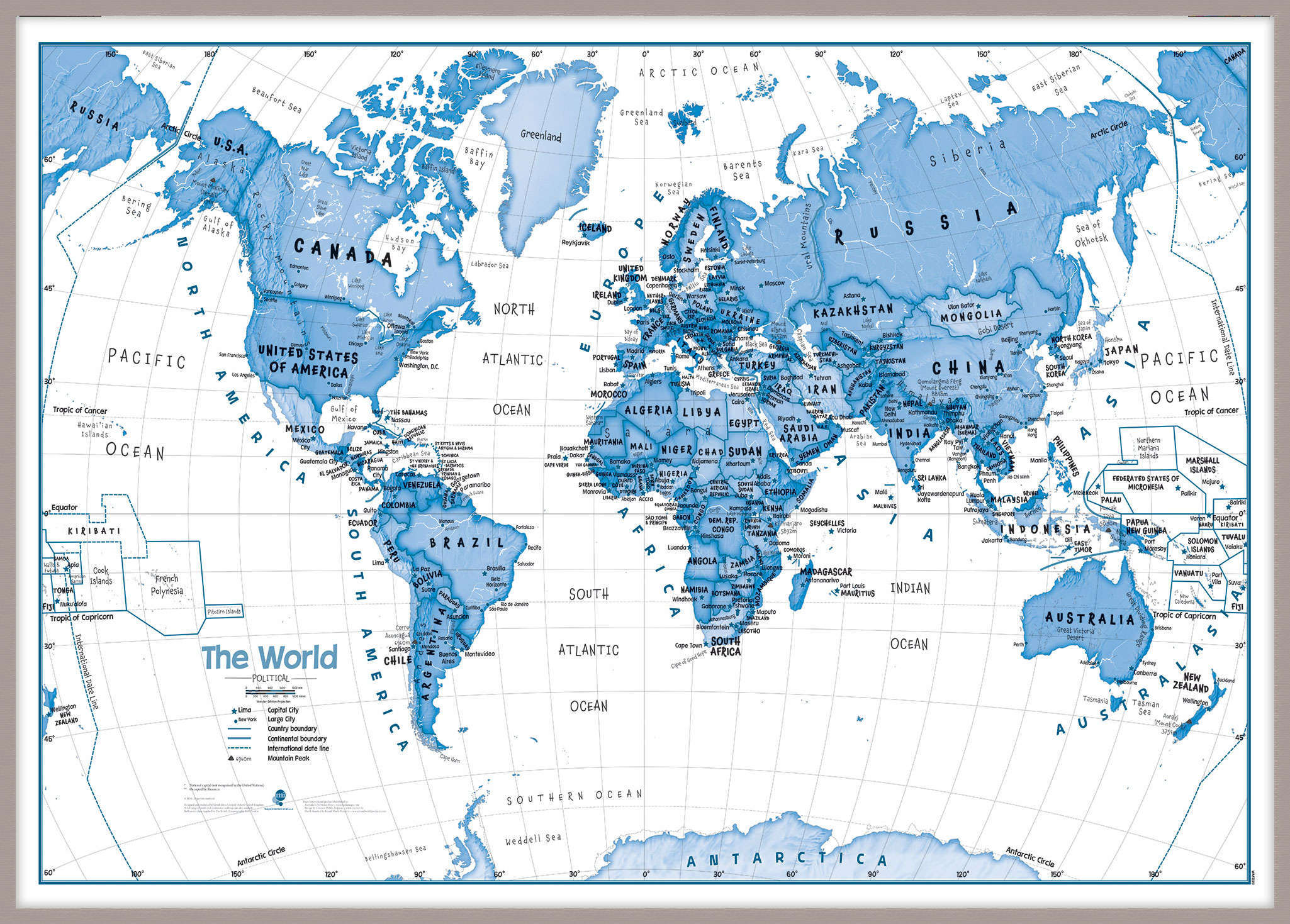 WM01228_H_LBDAL - Children's Art Map of the World Blue