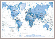 WM01228_M_PINAL - Children's Art Map of the World Blue