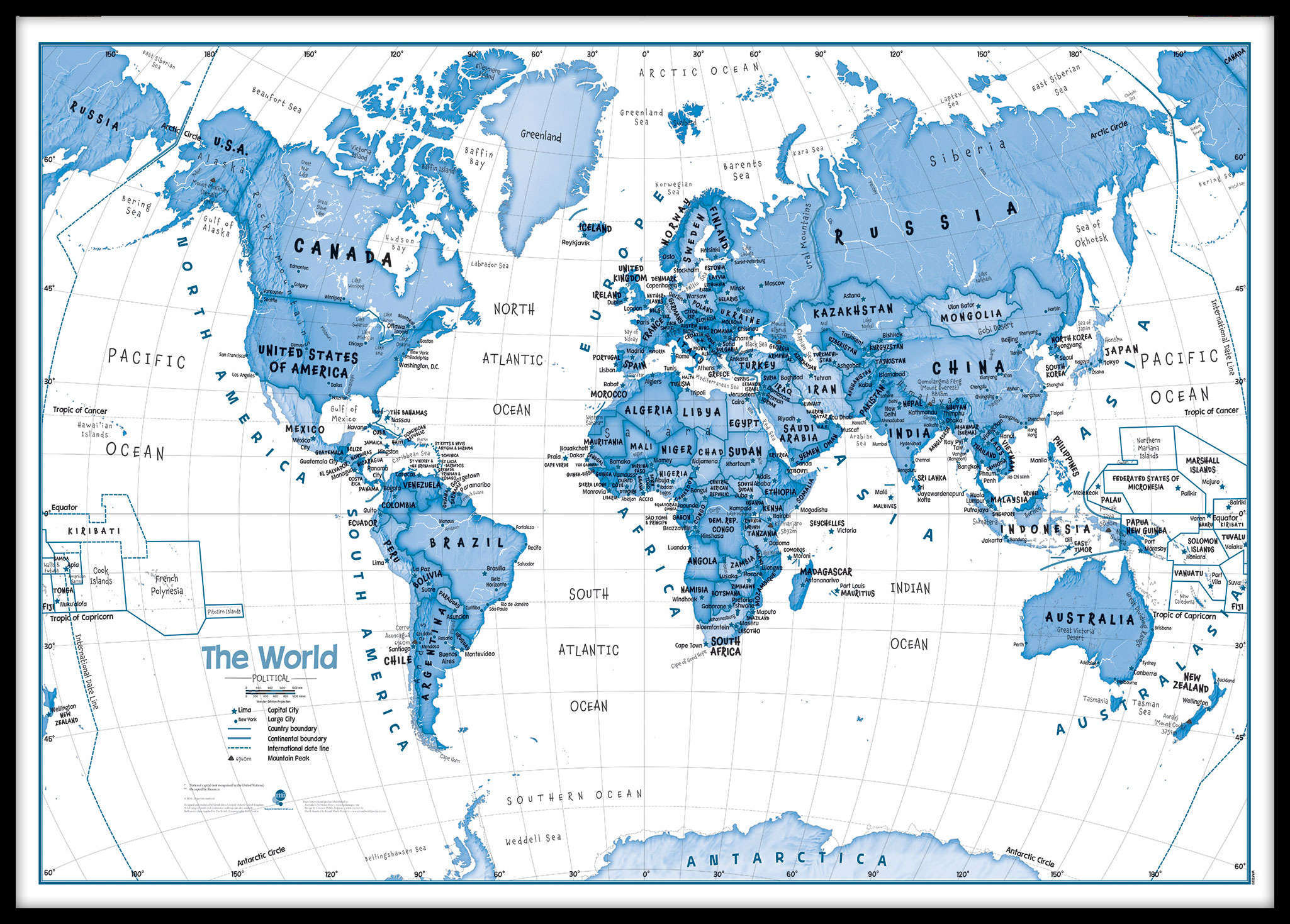 WM01228_H_LBDBL - Children's Art Map of the World Blue