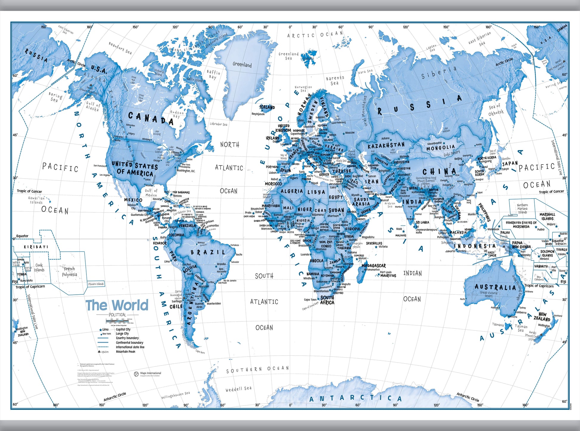WM01228_L_LAMHB - Children's Art Map of the World Blue
