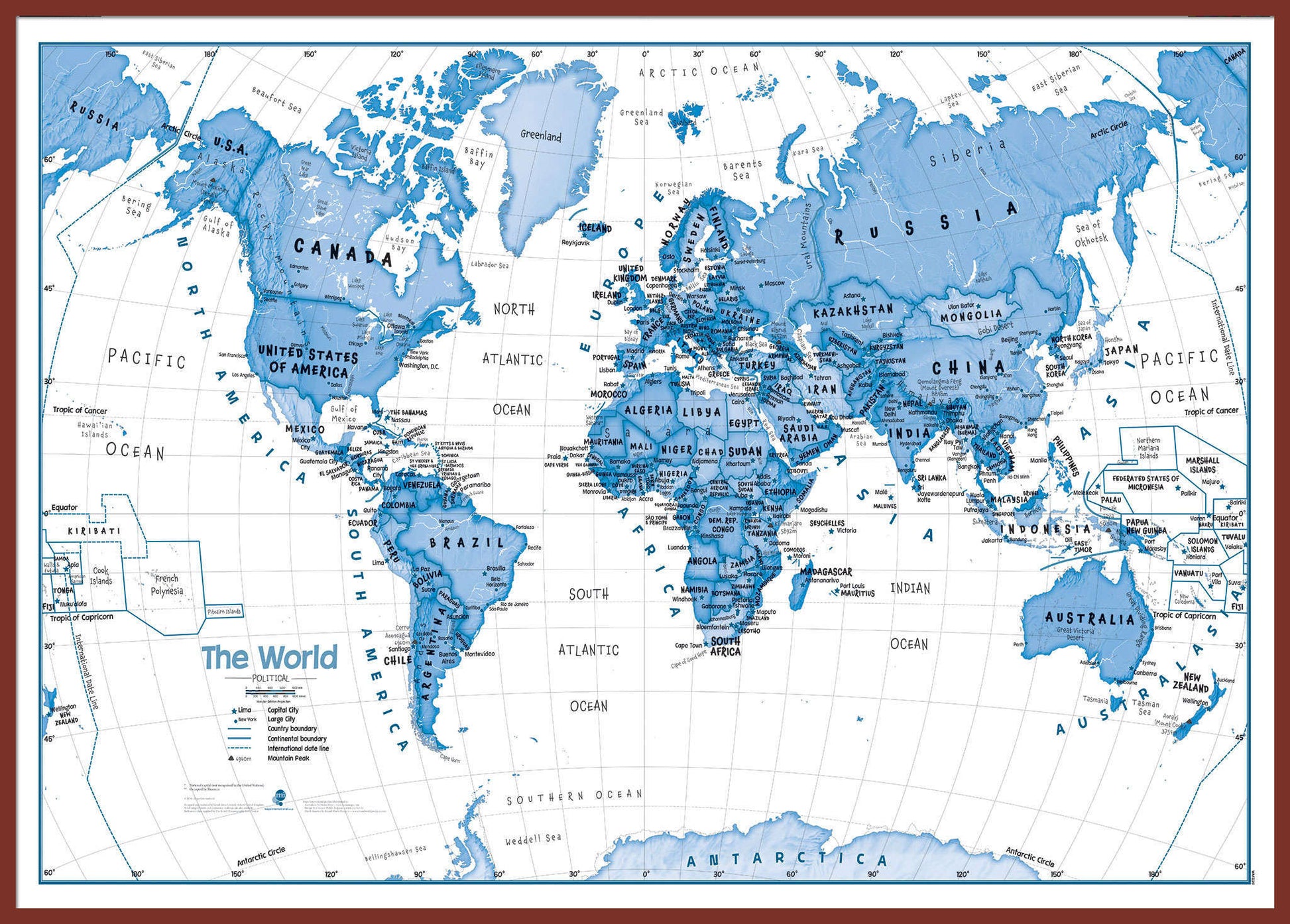WM01228_L_LBDOK - Children's Art Map of the World Blue