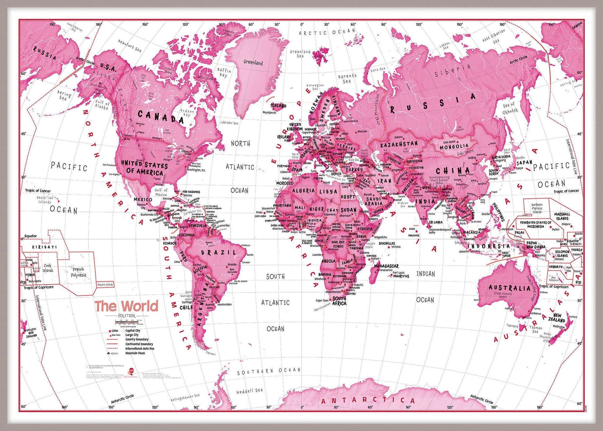 WM01229_L_LBDAL - Children's Art Map of the World Pink
