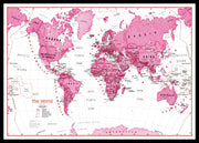 WM01229_M_PINBL - Children's Art Map of the World Pink