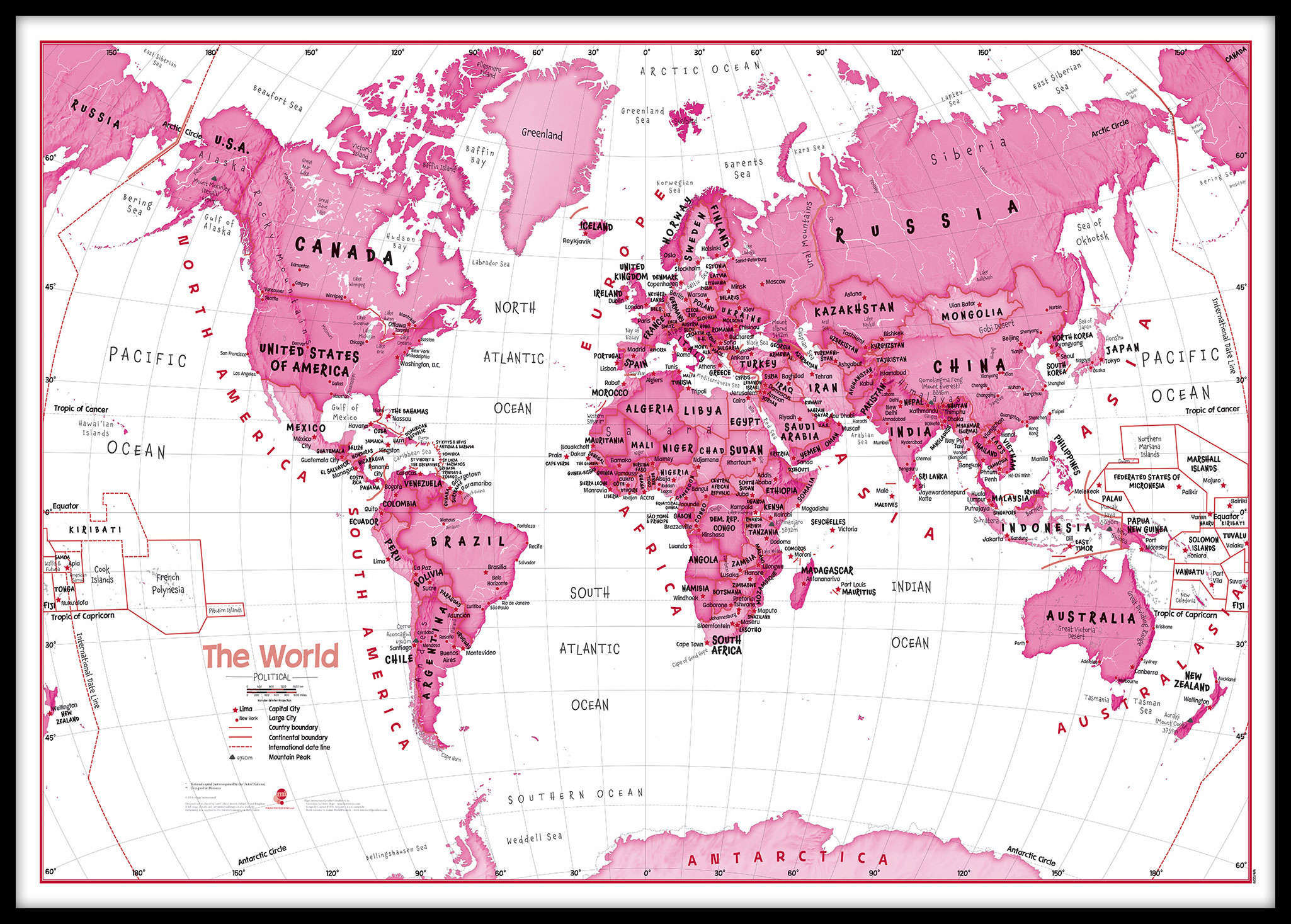 WM01229_H_LBDBL - Children's Art Map of the World Pink