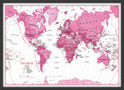 WM01229_M_BWBLA - Children's Art Map of the World Pink