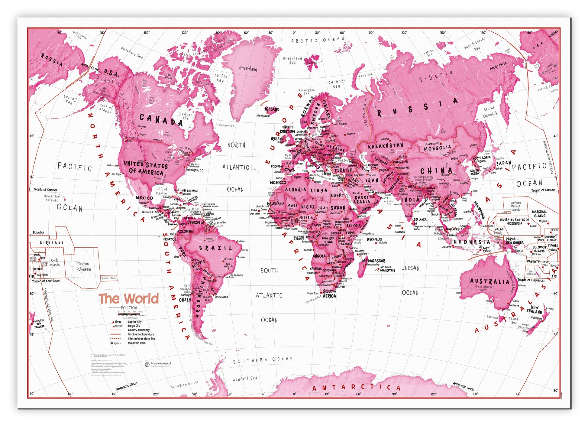 WM01229_M_CANVA - Children's Art Map of the World Pink
