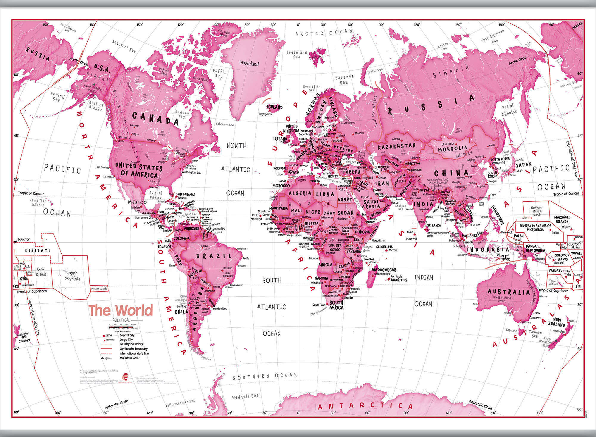 WM01229_H_CANHB - Children's Art Map of the World Pink