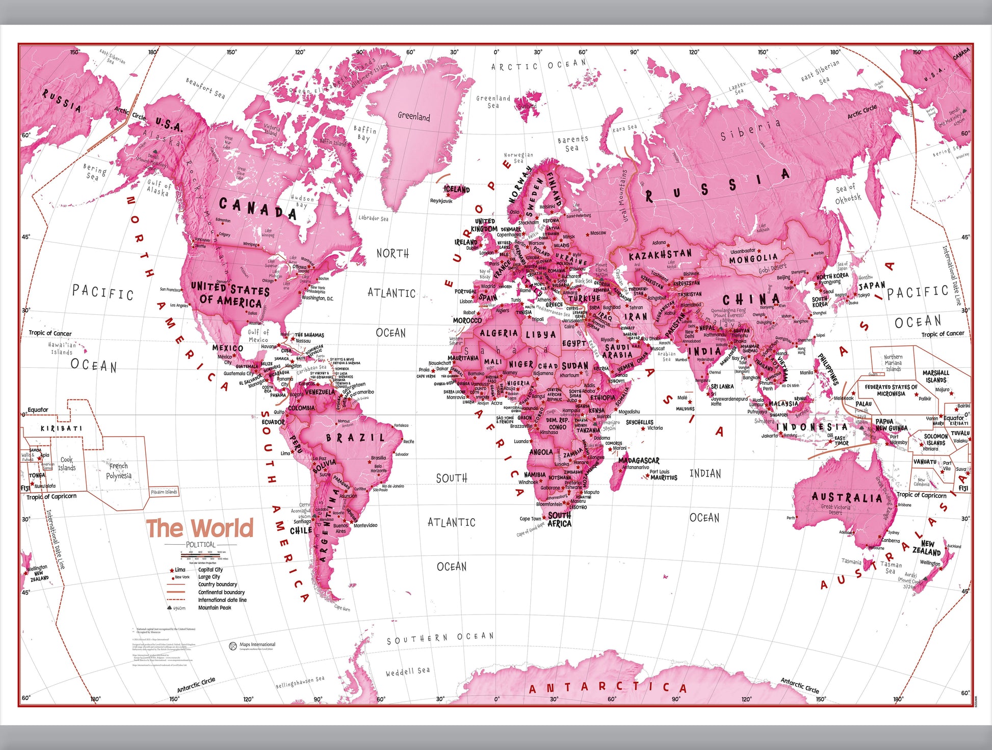 WM01229_L_LAMHB - Children's Art Map of the World Pink