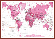 WM01229_M_PINOK - Children's Art Map of the World Pink