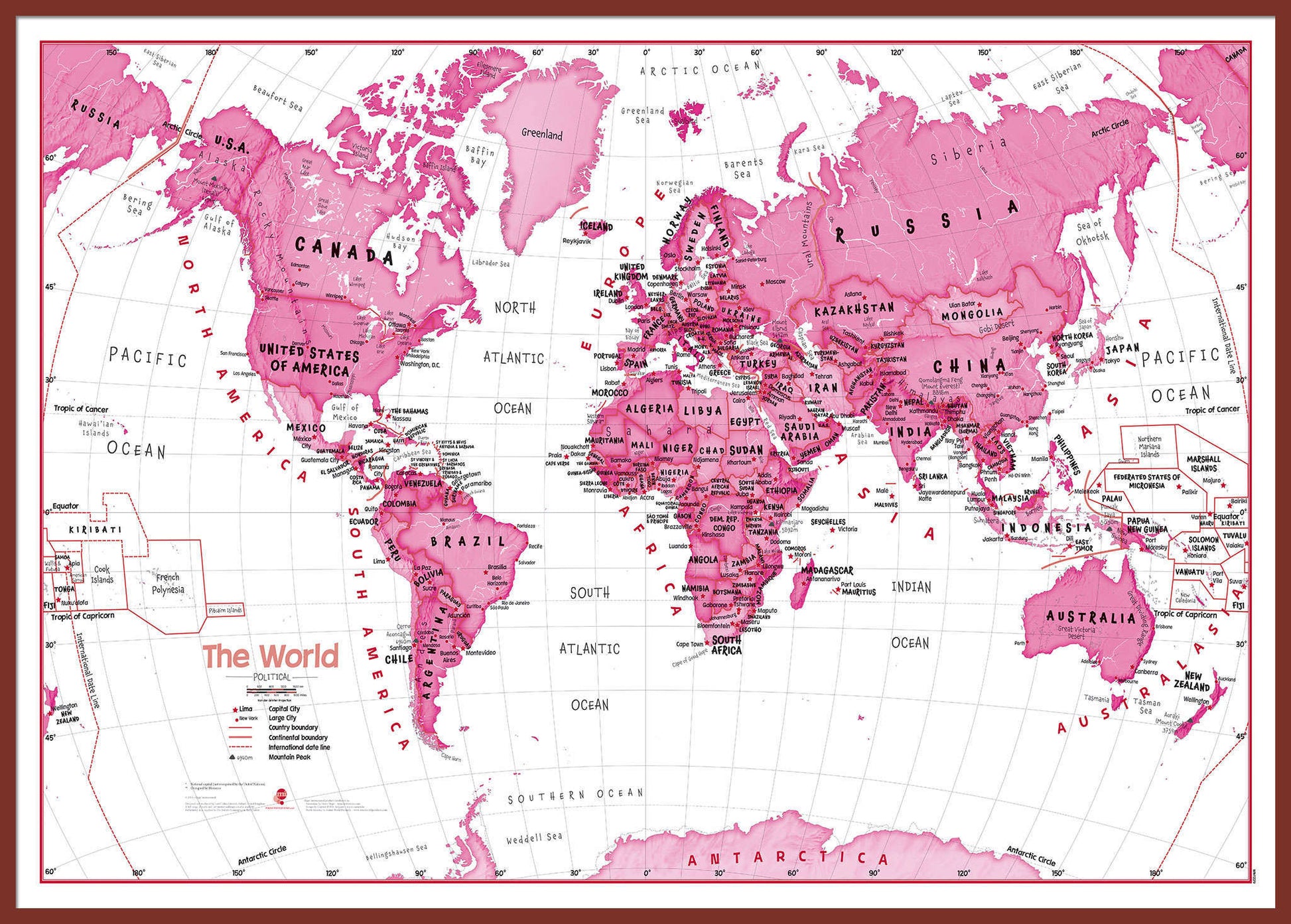 WM01229_H_LBDOK - Children's Art Map of the World Pink