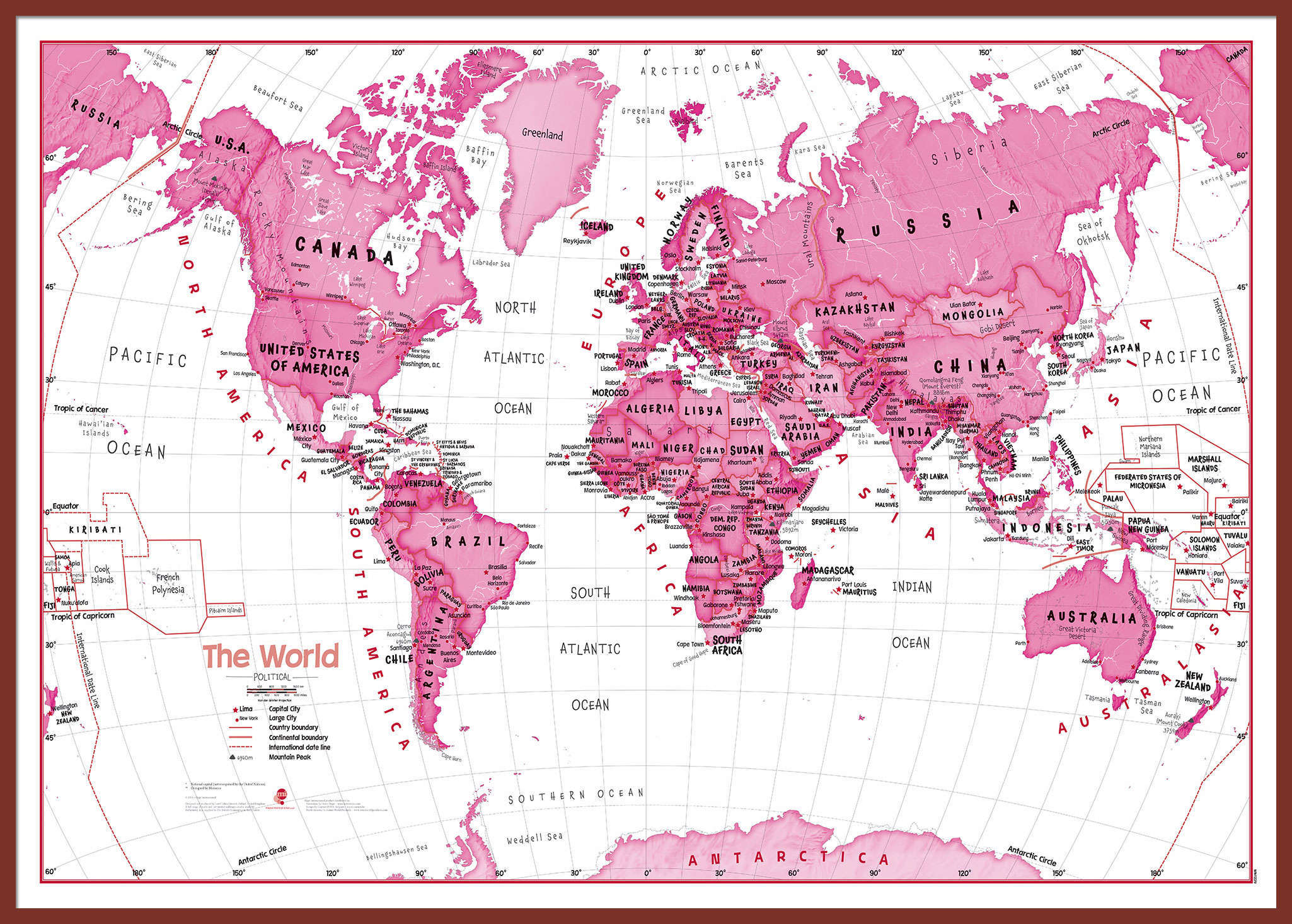 WM01229_H_LBDOK - Children's Art Map of the World Pink