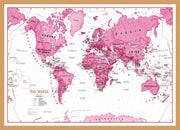 WM01229_M_BWOAK - Children's Art Map of the World Pink