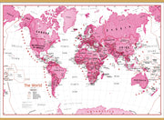 WM01229_M_LWDHB - Children's Art Map of the World Pink