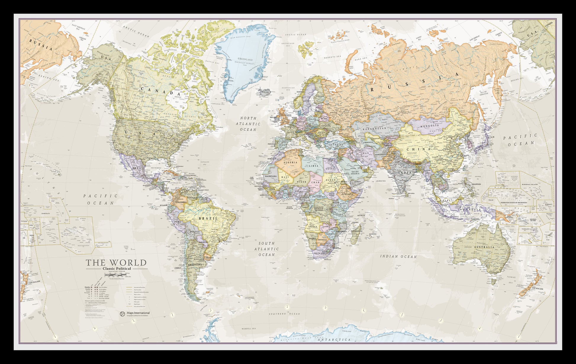 WM01192_S_PINBL - Classic World Map