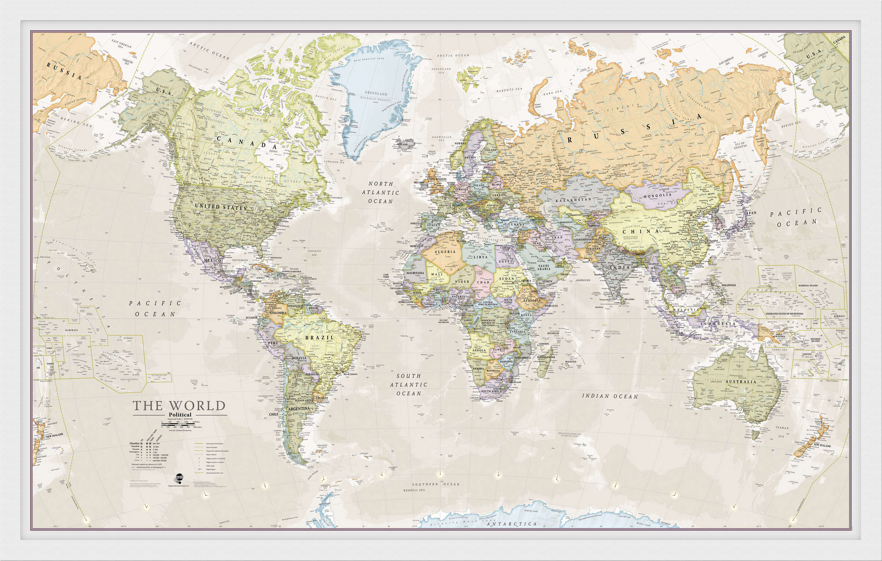WM01192_S_BWWHI - Classic World Map
