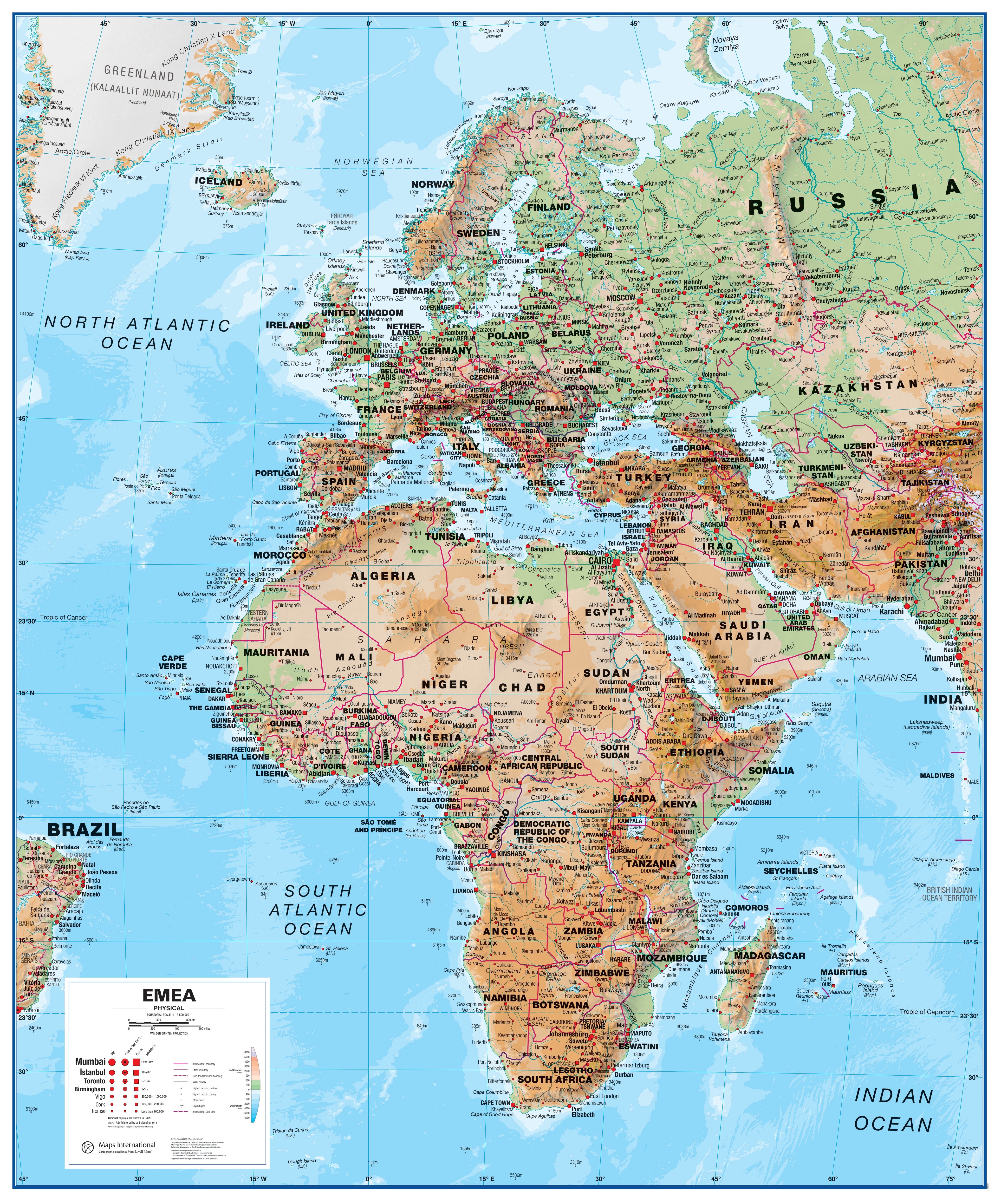 CT00801_LU_LAMIN - Europe Middle East Africa (EMEA) Physical Map