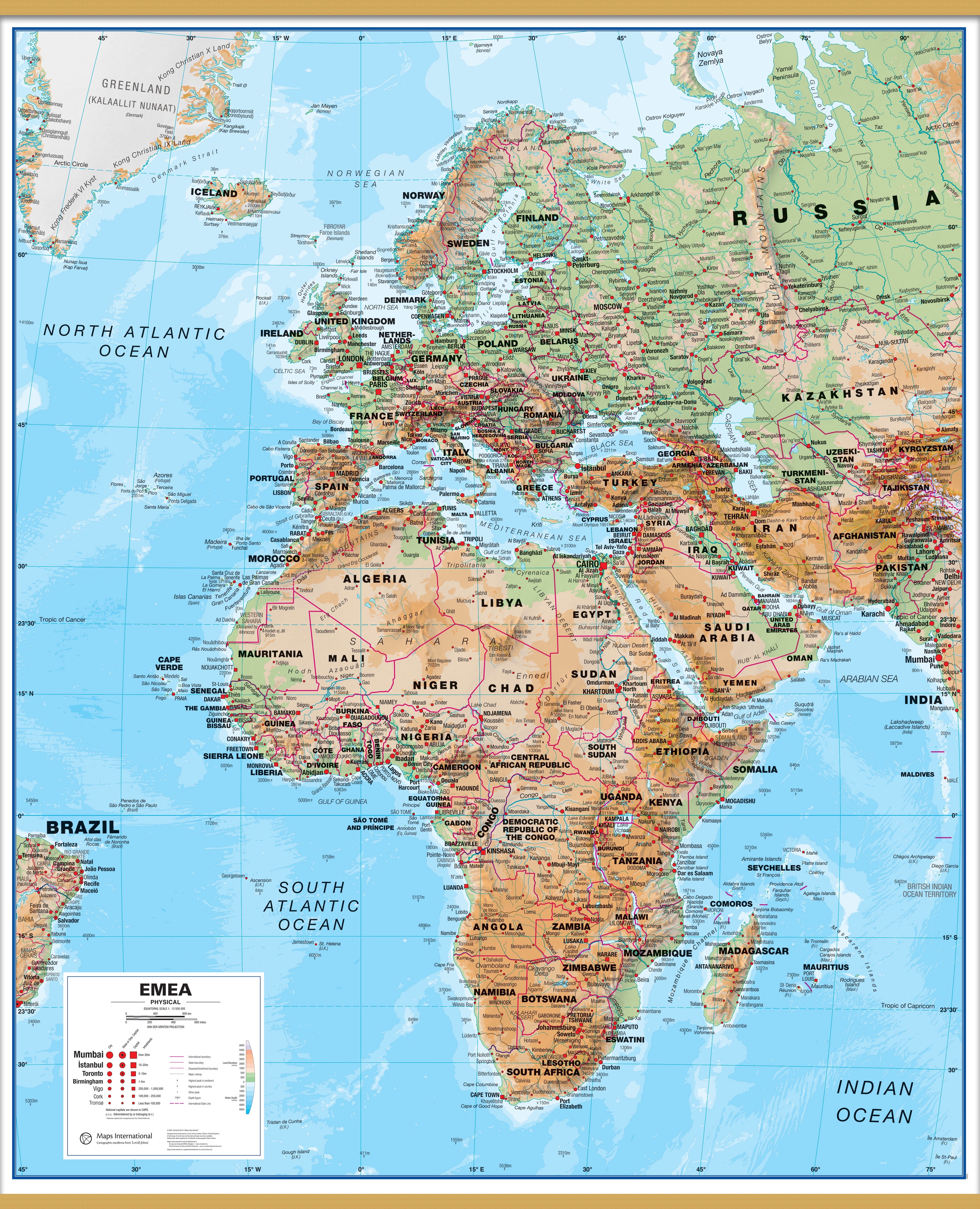 CT00801_LU_LWDHB - Europe Middle East Africa (EMEA) Physical Map
