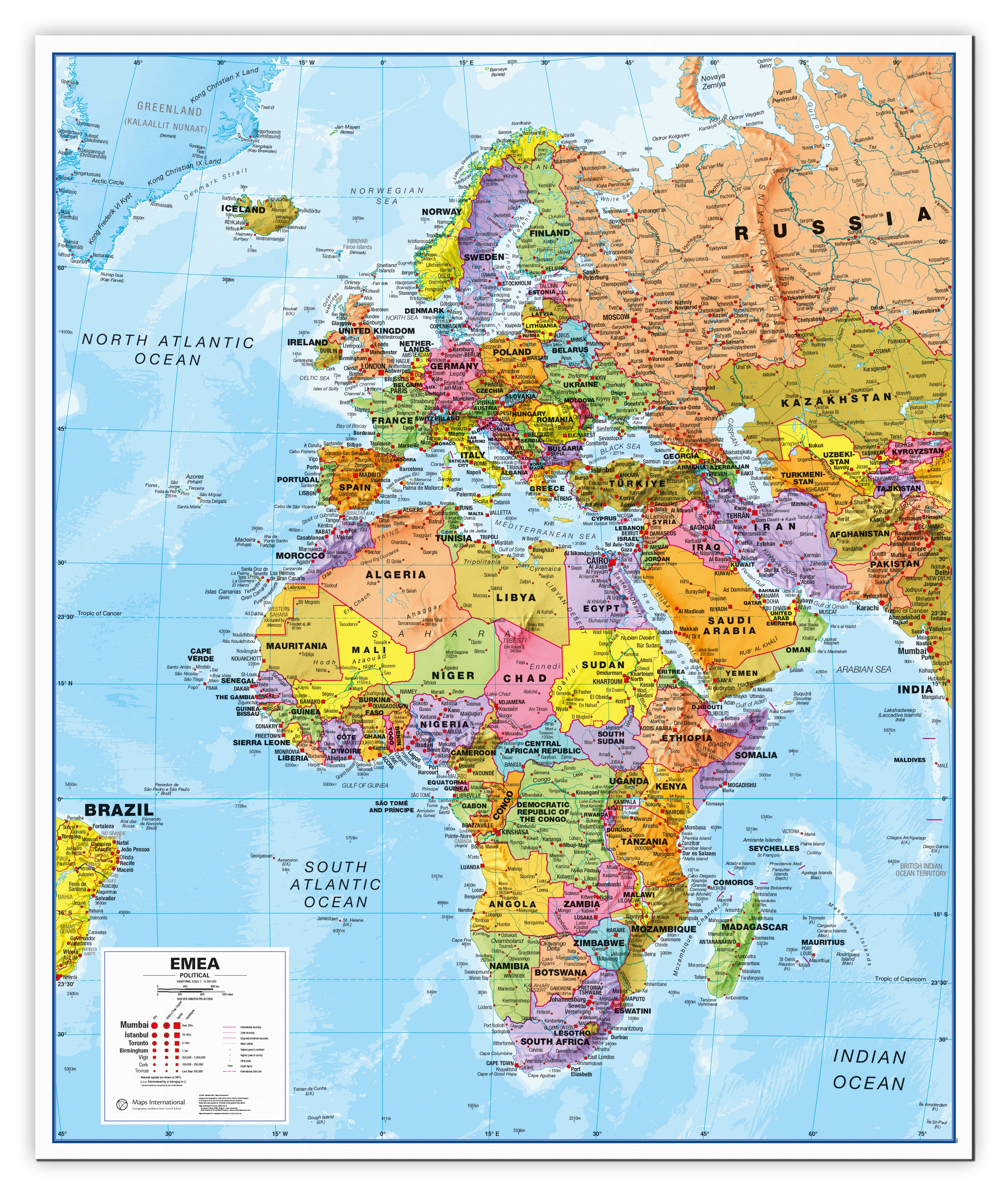 CT00800_LU_CANVA - Europe Middle East Africa (EMEA) Political Map
