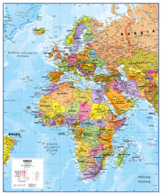 CT00800_LU_PAPER - Europe Middle East Africa (EMEA) Political Map