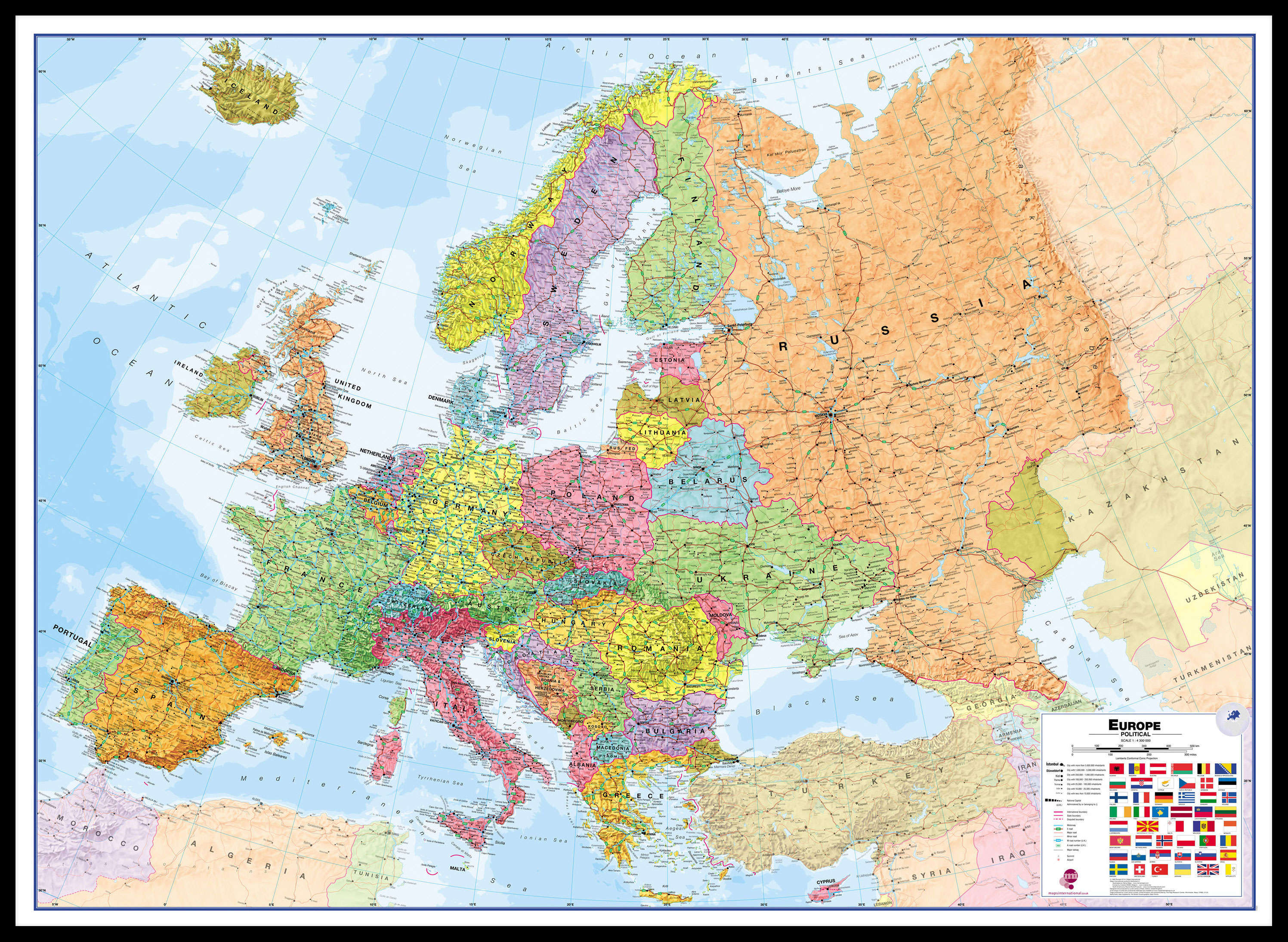 CT00011_L_LBDBL - Europe Wall Map Political