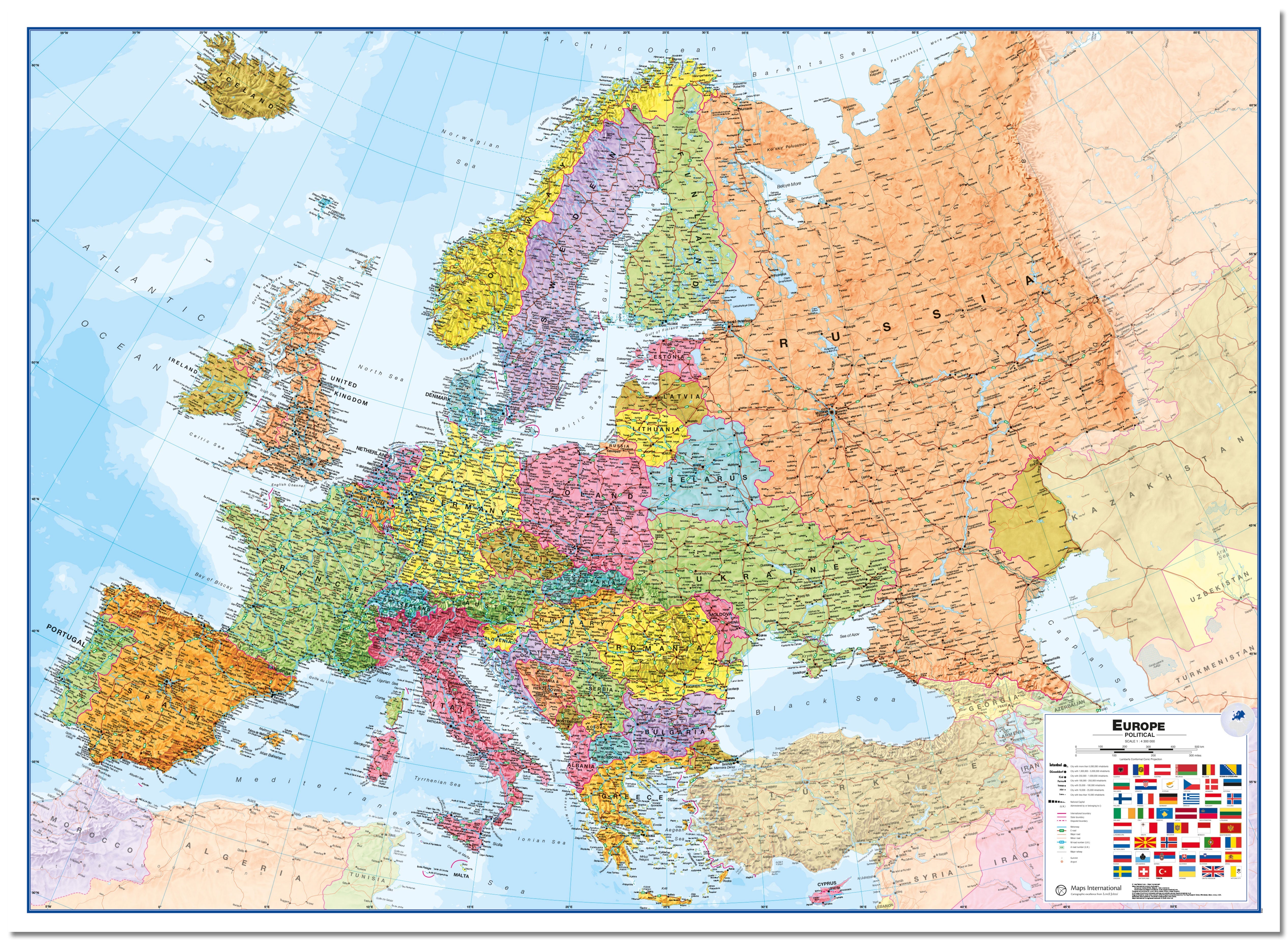 CT00011_L_LMBRD - Europe Wall Map Political